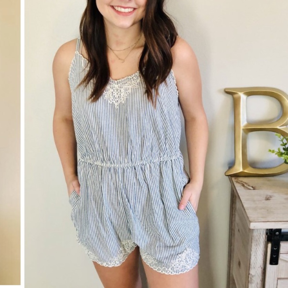 Urban Outfitters Kimchi Blue Striped Romper